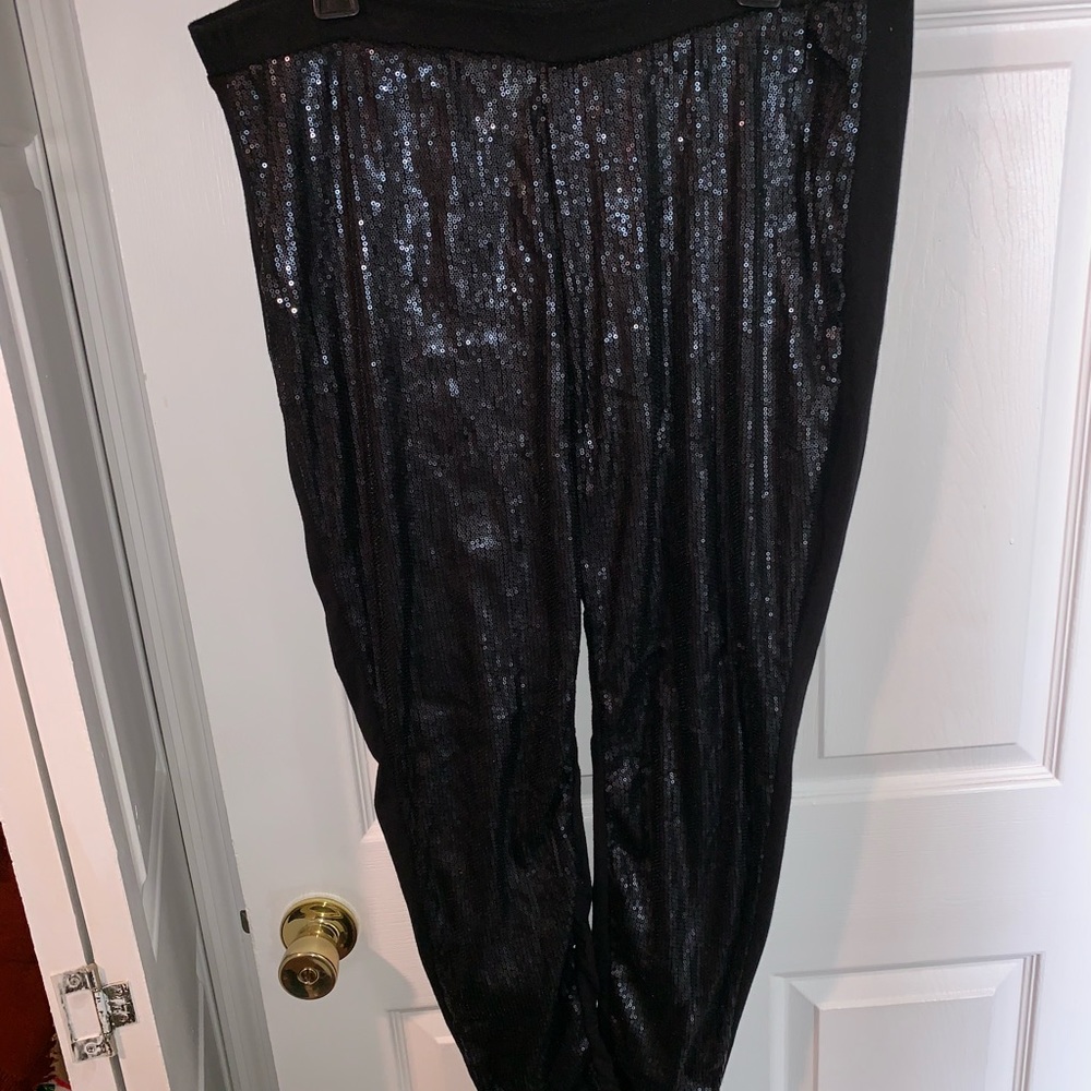 Sequin front leggings